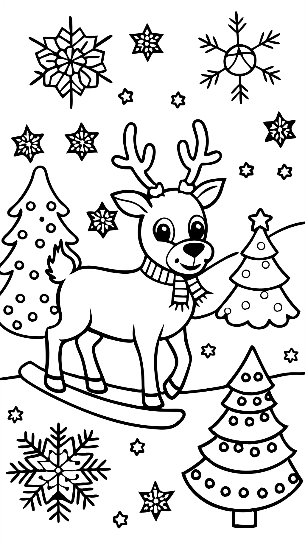 rudolph christmas coloring pages